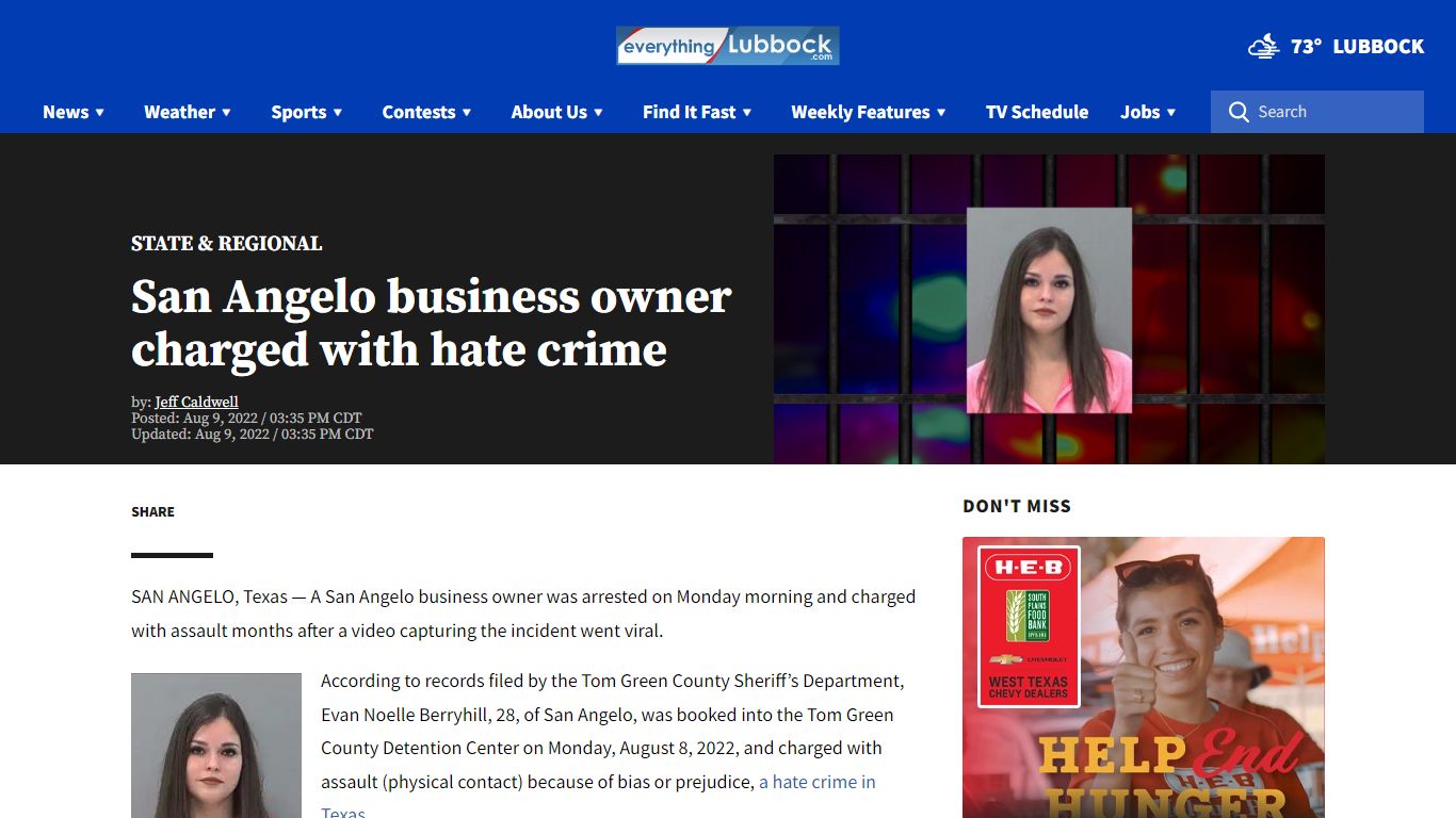 San Angelo business owner charged with hate crime