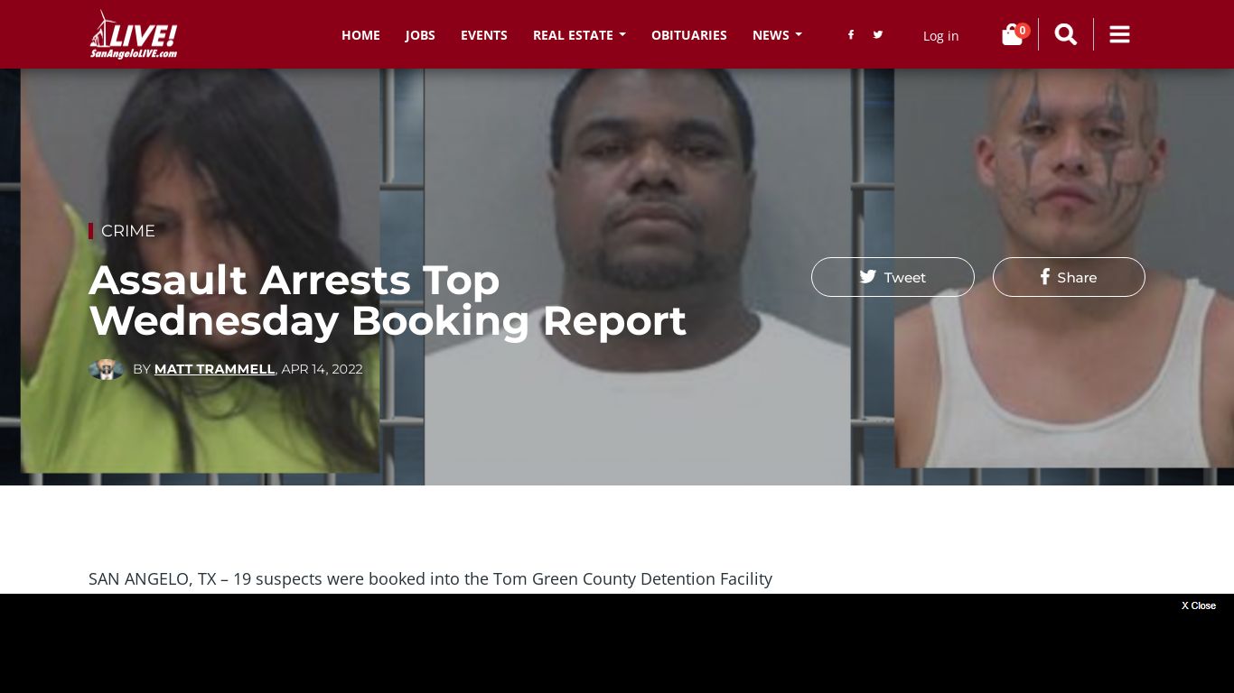 Assault Arrests Top Wednesday Booking Report - San Angelo LIVE!